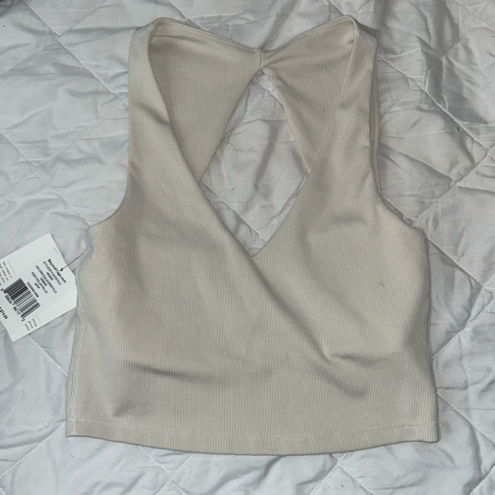 Heather Rib Fresh Cut Cropped Tank